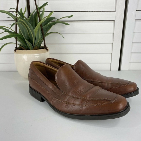 Clarks‎ Tilden Free Slip On Loafers Dark Tan Comfort Shoes Goring Mens Size 11 M main image 6